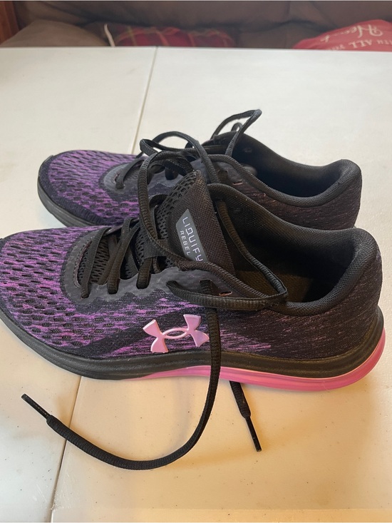Under Armour Shoes - Under Armour liquify rebel Women's Black & Purple Running Shoes size 7.5
